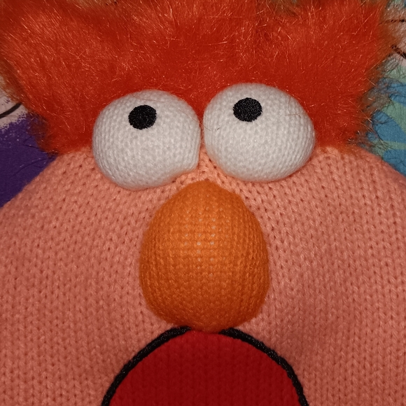 Disney Muppets Beaker Character Fleece Lined Vintage Winter Hat Beanie Cap - Picture 3 of 4